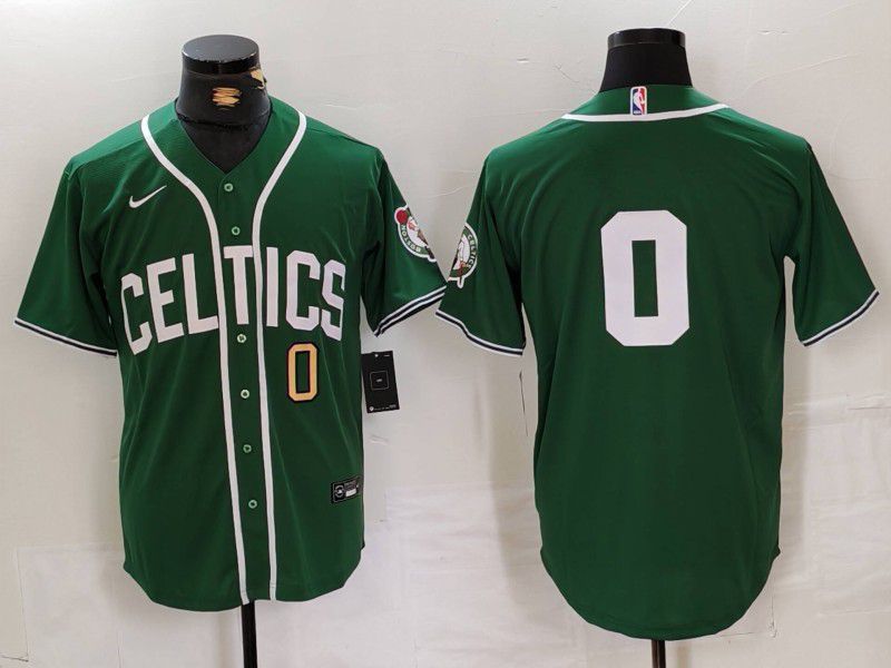 Men Boston Celtics #0 Tatum Green Joint Name 2024 Nike NBA Jersey style 32